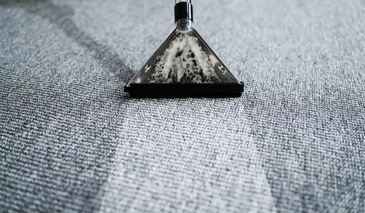 deep cleaning a rug