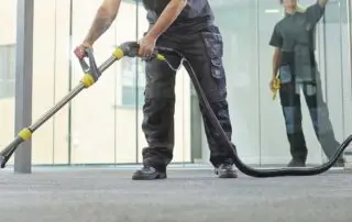 Residential and commercial interior cleaning in Phoenix by First Class Green Cleaning showing commercial carpet cleaning
