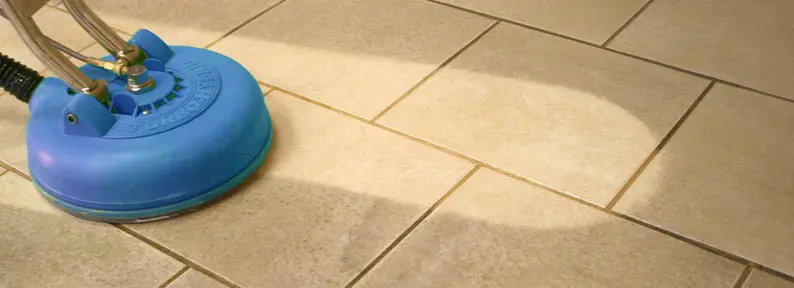 Residential and commercial interior cleaning in Phoenix by First Class Green Cleaning showing tile cleaning