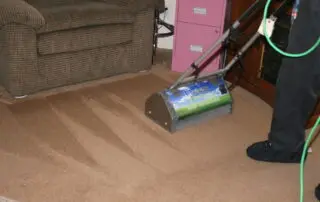 Residential and commercial interior cleaning in Phoenix by First Class Green Cleaning showing carpet cleaning machine