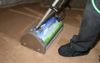 Residential and commercial interior cleaning in Phoenix by First Class Green Cleaning showing carpet cleaning machine