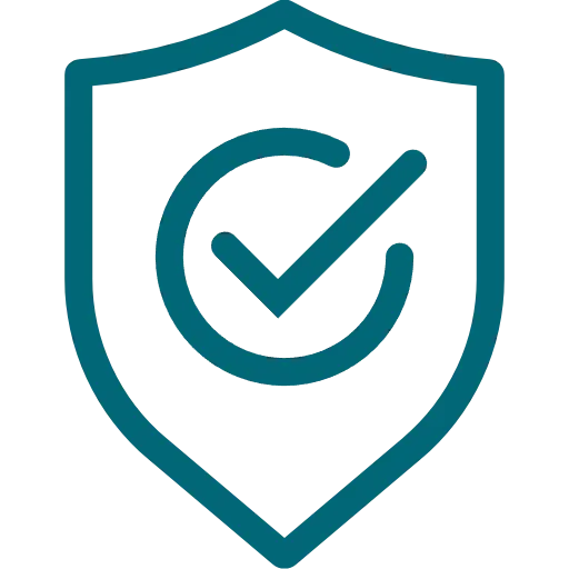 Shield with check mark icon representing sealed and protected floors